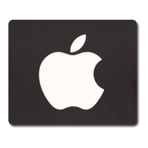 Black & White Apple Mouse Pad