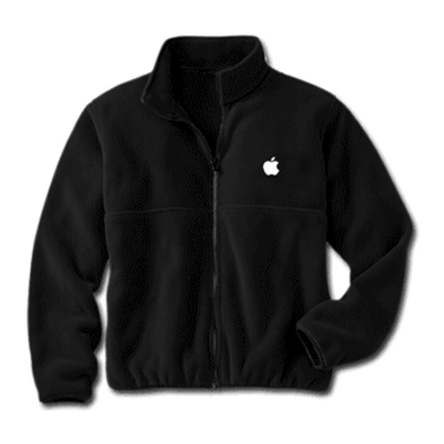 Black Apple Fleece Jacket