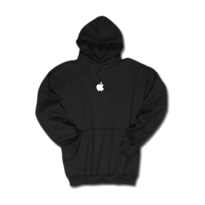 Black Apple Hooded Sweatshirt The Missing Bite