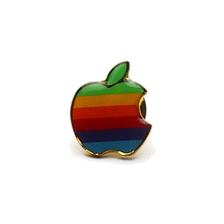 Vintage Apple Logo Pin