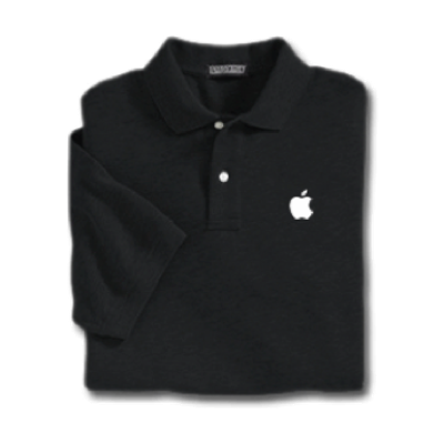 Black Apple Polo Shirt