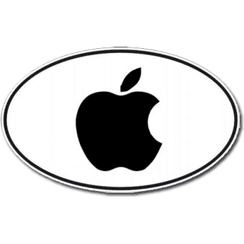 Oval Apple Euro Decal
